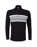 Dale of Norway Men's Rondane Masculine Sweater, Black/White Mel, Small