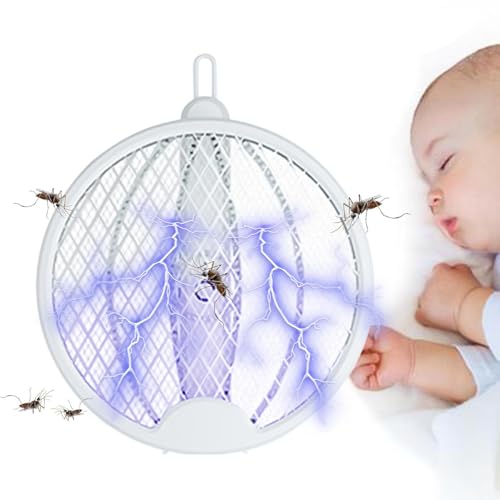 Swatter de mosca para interiores, Raqueta de suébol de mosca eléctrica | Swatter de mosca eléctrica plegable para el hogar | Suministros al aire libre seguros portátiles, equipo de campamento para dep