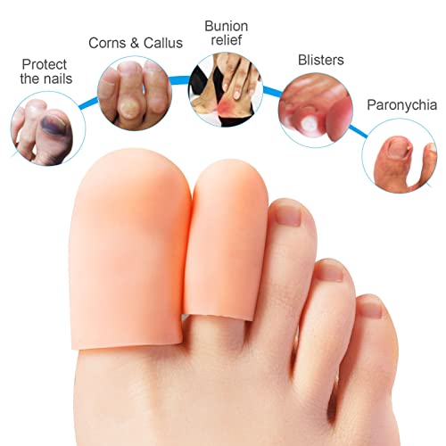 Protetor de dedos de silicone, 10 pares de protetores de dedos reutilizáveis ​​para a pele, bolhas d