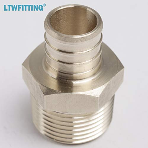 Ltwfitting 3/4-Inch Pex X 3/4-Inch Male Npt Adapter, Brass Crimp Pex Fitting(Pack Of 5) #TOP3