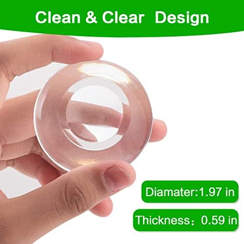 ZCGEL Door Stops,Clear Rubber Door Stopper Bumpers Wall Mounted,Self-Adhesive Wall Protector,Wall Shield & Silencer for Protecting Wall, Doorknobs, Refrigerator Door, Cabinets (9pcs)