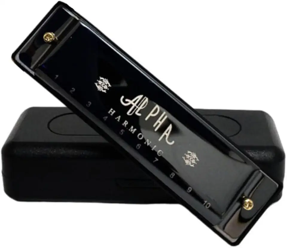 Gaita De Boca Profissional Harmônica Em Dó (c) Blues (Preto)