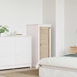 LoogCape Porta armadio naturale 110 x 2,1 x 39,5 cm in legno di pino massello per ristrutturazione di mobili, interni, camera da letto, soggiorno, facile montaggio, porta per mobili durevole