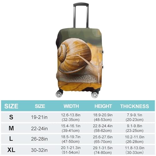 Carry on Luggage Cover Snail in Leaves Suitcase Covers for Luggages Tsa Approved Travel Luggage Sleeve Protector Elastic Suitcase Protector Anti-Scratch Washable Fits 19-30 Inch Case -S2
