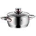 Produktbild WMF Quality One Kochtopf klein 16cm, Glasdeckel mit Dampföffnung, Bratentopf Induktion 1,7l, Cromargan Edelstahl poliert, unbeschichtet