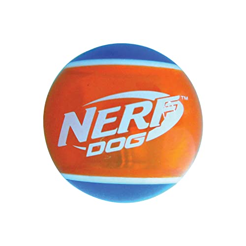 Nerf Dog Rubber Tennis Ball Dog Toys With Interactive Squeaker, Lightweight, Durable And Water Resistant, 2 Inches, For Small/Medium/Large Breeds, Two Pack, Mixed Colors #TOP4