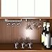 GeLive 10 Inch Under Cabinet Wine Glass Rack Stemware Holder Glass Storage Hanger Organizer for Kitchen and Bar Set of 2 (Black)