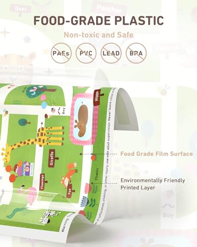 image for Babebay Disposable Stick-on Placemats 40 Pack for Baby & Kids & Toddle