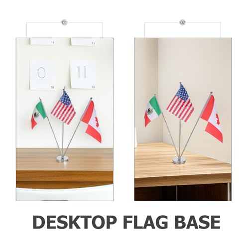 Drapeau de table Canada de haute qualité avec socle métallique stable