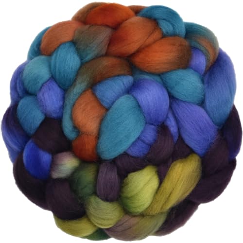 Image of Double DIP - Colorful Artisan Wool Roving for Spinning and Felting. Skillfully Hand Dyed in USA. Colors Inspired by the Beauty of Natural Landscapes, Rambouillet Wool Denali