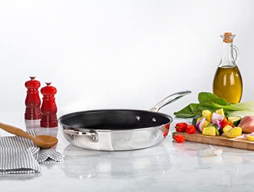 LE CREUSET 3-Ply Plus Stainless Steel 28cm Deep Frying Pan, 96600228000000 - Image 2