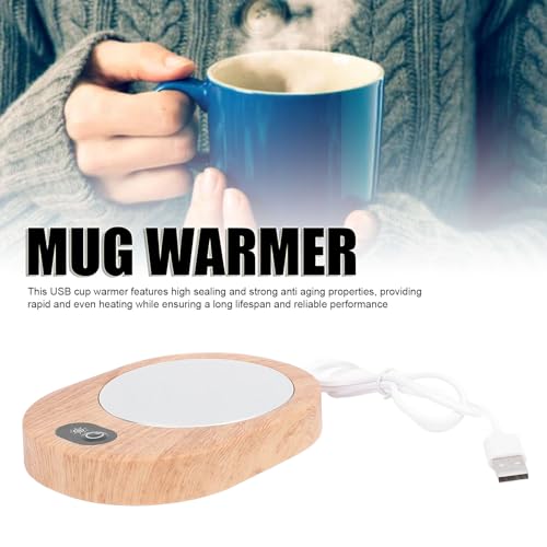 Coffee Mug Warmer, Electric Cup Warmer, Non Slip Base, USB Thermostat Coaster Candle Warmer Beverage Heating Plate for Hot Coffee, Tea, Espresso, Milk Candle Wax, Home Office