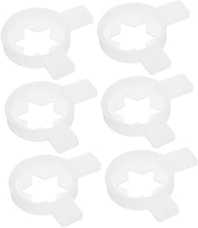 Lurrose Ice Cream Machine Dispensing Nozzle Six-pointed Star Shape 6pcs Set Commercial Soft Serve Ice Cream Maker Accessories for Kitchen and Dessert Decoration