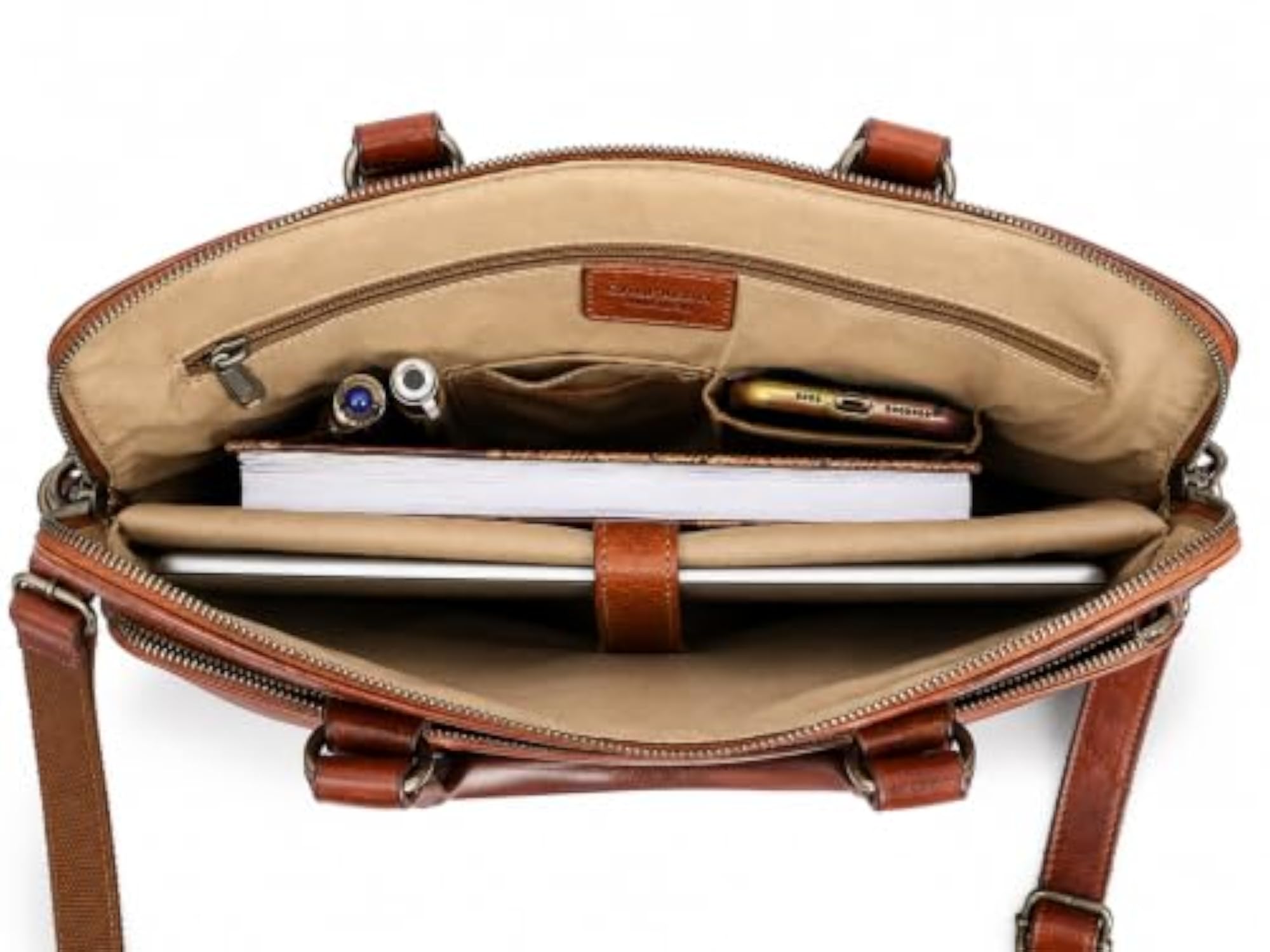 Genuine Leather Men's Messenger Bag, Elegant Design