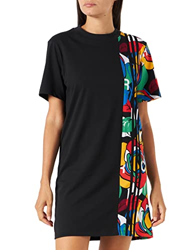 adidas Damen Dress T Shirt, Black/Multicolor, S EU