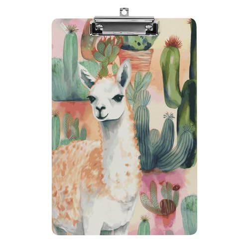Porte-bloc acrylique durable A4 avec pince métallique forte