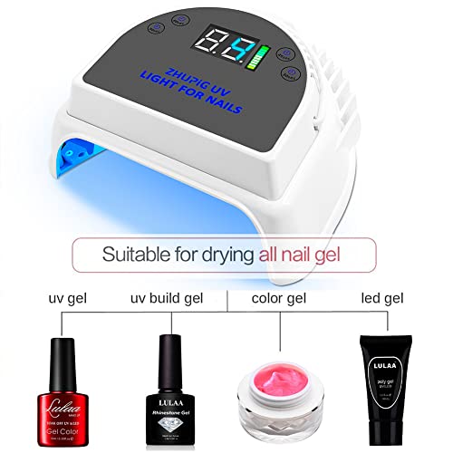 64W Professional Cordless Uv Light For Nails, Nail Dryer, Uv Led Nail Lamp For Gel Polish W/ 4 Timers, Automatic Sensing Function, W/ 7500Mah Rechargeable Battery, Nail Art Tools For Salon Or Home #TOP3