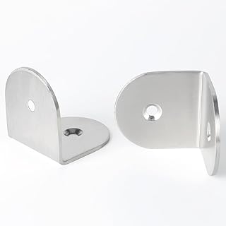 2 Pcs Shelf Bracket Corner Brace Joint Angle Brackets Wall Hanging 40X38mm,Stainless Steel L Brackets for Walls, Table, Chair, Bed, Cabinet Furniture Support Fixed,Brushed Finish