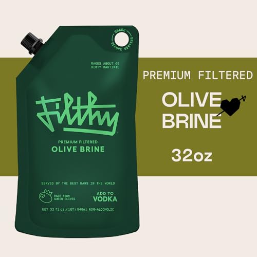 Image of Filthy Olive Brine, Premium Cocktail Mixer - 32 Oz Pouch