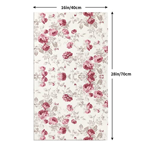 Vunko Vintage Floral Rose Kitchen Dish Towel Soft Highly Absorbent Valentines Hand Towel Home Decorative Multipurpose For Bathroom Hotel Gym And Spa 15.7 X 27.5 Inches #TOP7