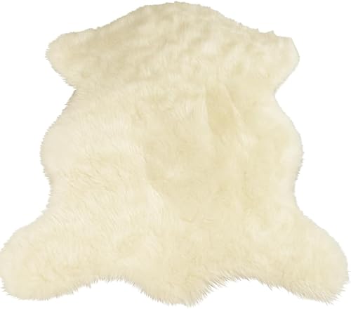 Miniatura 24 de Alfombra de piel sintética suave y sedosa, 2 x 4 pies, alfombra negra esponjosa fabricada en Francia, alfombra de piel de oveja, alfombra lanuda