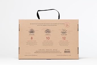 The Lost Explorer Mezcal Trilogy Box, 3x 20cl | 1x Espadín, 1x Salmiana, 1x Tobalá | Award Winning Artisanal Mezcal | 42%