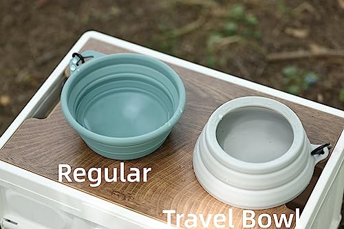 Ohmo - Dog Travel Bowl No Spill From Car Movement(24Oz, Ash), Portable Water Bowl, Less Splash Collapsible Pet Bowl For Road Trip, Cat Travel Accessories #TOP3