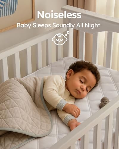 Yoofoss Waterproof Crib Mattress Protector 2 Pack, Quilted Crib Mattress Pad Cover Ultra Soft and Breathable, Machine Washable Toddler Mattress Protector for Standard Baby Crib Size 52''x28'' - 4