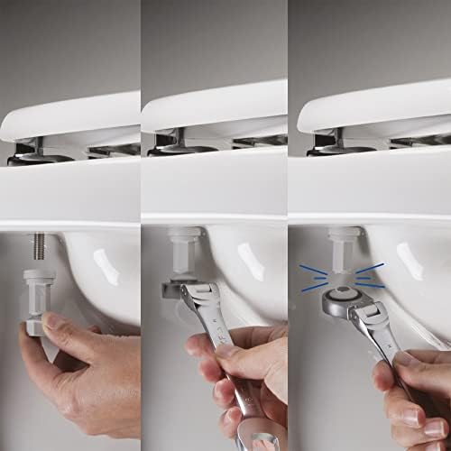BEMIS Chester Ultra-Fix Plastic Thermoplast White Toilet Seat | WC seat That Will not Loosen and fits Most Toilets | Adjustable Plastic Hinges | Recyclable thermoplastic | Easy and Quick Installation