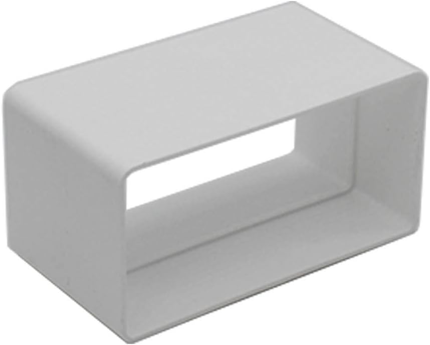 Rectangular Straight Connector 100mm x 54mm Flat Pipe Joint