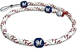 MLB Milwaukee Brewers Classic Frozen Rope Baseball Necklace