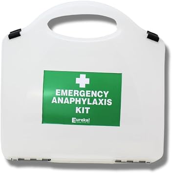 Value Aid Basic AAI Storage Box, Empty, Wall-Mountable Adrenaline Auto-Injector Storage, Schools, Workplaces, Public Areas, White, 1 Count