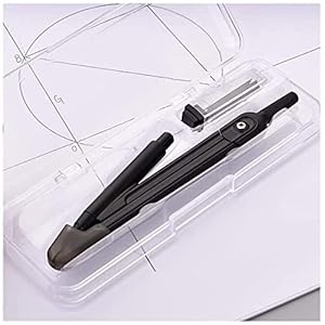 Math Geometry Kit Set Black Geometry Math Set Compasses en 1 Case of Lead for Mechanical Pencil Students Tekening Tools…