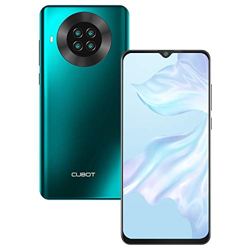 CUBOT Note 20 Telfono Mvil Libre 4G, Smartphone 6,5 Pulgadas Pantalla, Android 10.0 3GB RAM +64GB ROM, 4200mAh, 20MP Cmara, Face ID, NFC, Dual SIM, Verde