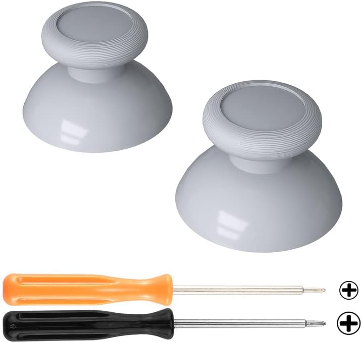eXtremeRate Niebieskie Niebo & Biały Dwukolorowy Wymiana 3D Joystick Thumbsticks, Analogowe Thumb Sticks z Śrubokręt Krzyżowy dla Nintendo Switch Pro Controller