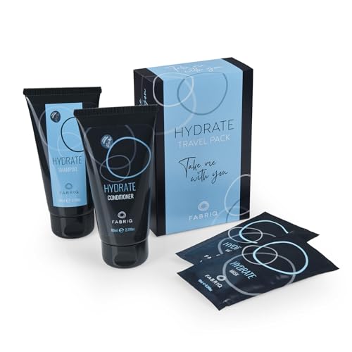 Fabriq Hydrate Shampoo 80ml, Conditioner 80ml & Hair Mask 2 x 10ml Travel Kit for Dry or Damaged Hair