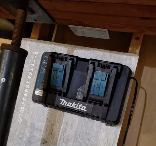 StealthMounts Makita Ladegerät Halterung | Wandhalterung für Makita Ladegerät (Schwarz) | Stabile Befestigung, platzsparendes Design, einfache Montage- 2er Pack (Einzelnes Ladegerät)