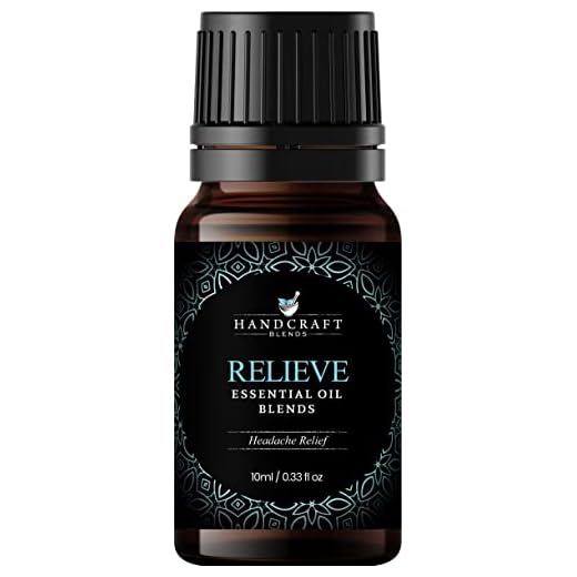 Handcraft Relieve Essential Oil Blend 0.33 Fl Oz – Essential Oils for Diffusers for Home – Headache Relief Essential Oil for Men & Women, with Peppermint, Lavender and Frankincense Aromatherapy Oils