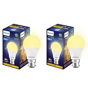 PHILIPS 12-watt LED Bulb |AceBright High Wattage LED Bulb|Base: B22 Light Bulb for Home | Warm White, Pack of 2