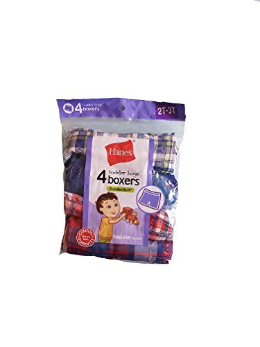 Hanes Toddler Boy's Tartan Boxer 4-Pack2
