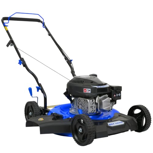 Image of BILT HARD 20 Inch Gas Lawn Mower with 144cc 4-Stroke OHV Engine, Side Discharge Push Walk-Behind Mower, 6-Position Height Adjustment for Lawn, Yard & Garden Care