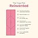 Liforme Original Yoga Mat – Free Yoga Bag Included - Patented Alignment System, Warrior-like Grip, Non-slip, Eco-friendly, sweat-resistant, 4.2mm thick mat for comfort - Pink
