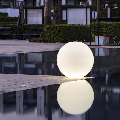 7PANDAS Solar Powered LED Ball Light, 16 RGB Color Changing Outdoor Decor, Waterproof Garden Light with Solar & Adapter Charging for Yard, Party, Landscape (30CM, 1Pack)