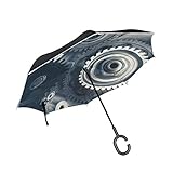 Die Double Layer Inverted Regenschirm aus: seidenartiger Stoff, strapazierfähigem Black E-Rippen und Double Layer Rippen machen den Cars Regenschirm mehr Dekosticker, robustes und windfestes, Förderung seiner winddicht und wasserdicht, UV-Schutz, perfekt für regnerische Tage oder sonnigen Tag.