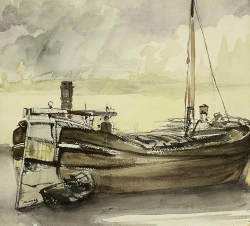 Toile Peinture Murale La Barge d'Edouard Manet Impression Affiche 60x90cm