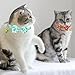 JarThenaAMCS 3Pcs Dinosaur Cat Collar Cute Pink Green Red Collar with Breakaway Bell Bowknot Adjustable Kitten Collars for Girl Boy Cat Small Pet T-Rex Party
