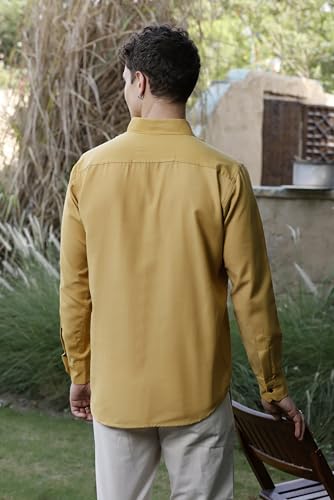 Image of Zilcon Linen Shirts for Men Casual Button Down Long Sleeve Shirt Solid Summer Beach Hawaiian Shirts