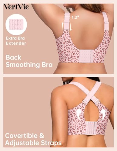 Image of Vertvie Jelly Bras for Women No Underwire Minimizer Support | Plus Size Older Lift, Full Coverage & Smoothing Back, Push Up, Separation & Supportive, Soft Comfy Seamless Wireless Bralette