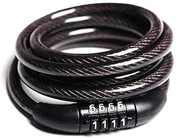 YUVI TRADERS Multipurpose 4 Digit Numeric Cable Bike/Bicycle Helmet Lock for Avenger 220 Dtsi (Black)
