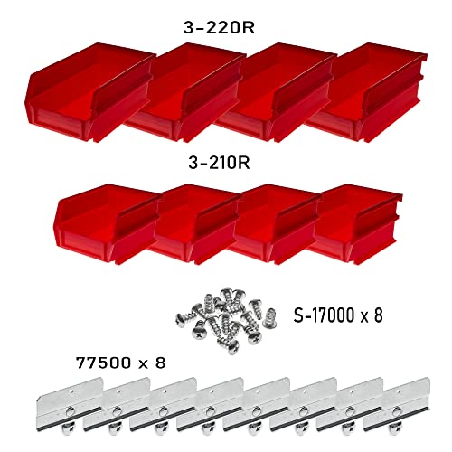 Locbin 028-R Pegboard Binkit, Small/Medium, Red #TOP1